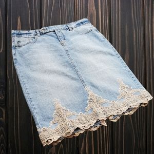 The Limited Jeans jean shirt lace size 10